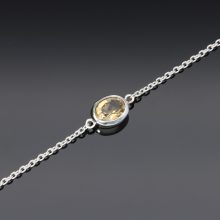 Vékony Anker karkötő ovális Citrin