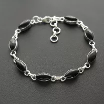 Navett Ónix Ezüst karkötő