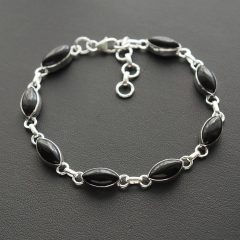 Navett Ónix Ezüst karkötő