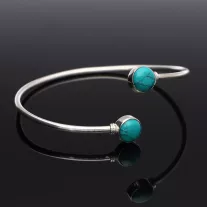 Ezüst karperec kerek Howlittal