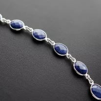 Zafír köves karkötő  - csepp kövekkel 