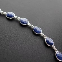 Zafír köves karkötő  - csepp kövekkel 