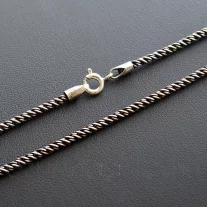 Vastag Ezüst Antikolt Sodronylánc  - 2mm  vastag