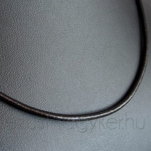 Tömör bőr nyaklánc ezüst zárszerkezettel - 3 mm vastag