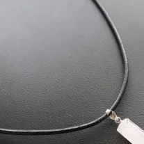 Vékony bőr nyaklánc - Fekete - 2 - 2,5 mm vastag