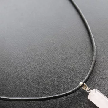 Vékony bőr nyaklánc - Fekete - 2 - 2,5 mm vastag