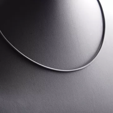 Kaucsuk nyaklánc - Fekete -  3 mm 