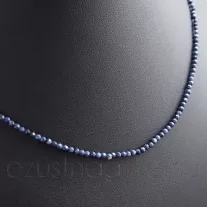 Fűzött zafír nyaklánc- 2mm-es kövekkel