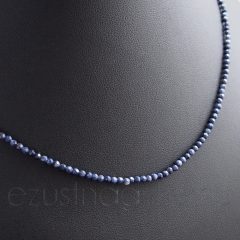 Fűzött zafír nyaklánc- 2mm-es kövekkel