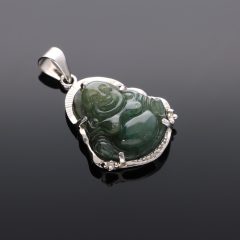 Jade kőből faragott Buddha medál 3