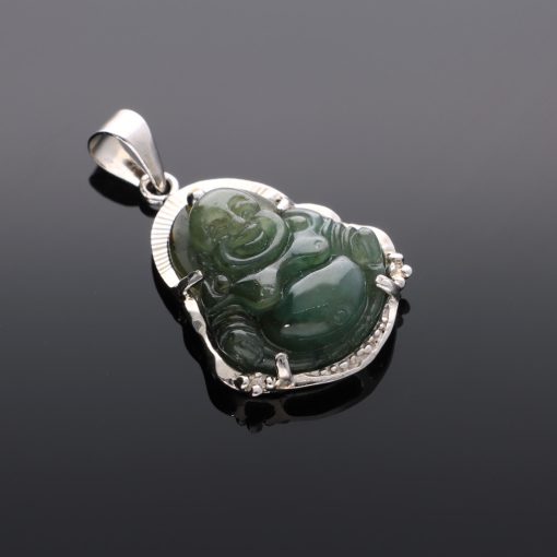 Jade kőből faragott Buddha medál 3