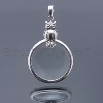 Nagyító medál bagoly2