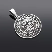 Ezüst Sri Yantra medál