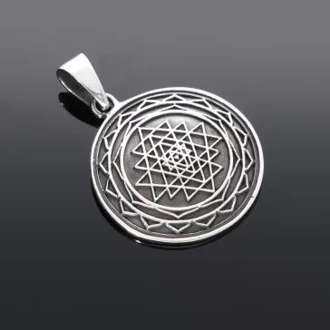Ezüst Sri Yantra medál