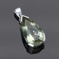 Zöld Ametiszt Ékkő medál - hosszú csepp