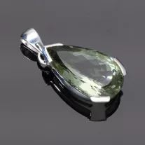 Zöld Ametiszt Ékkő medál - hosszú csepp