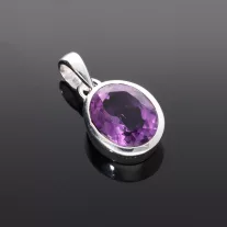 Ezüst medál ovális Ametiszttel