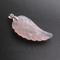 Rózsakvarc Angyalszárny medál - nagy