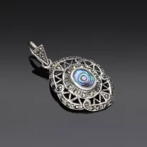 Markazit - Paua Art Deko medál