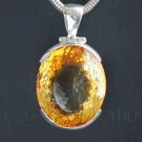 Óriás Citrin ékkő medál