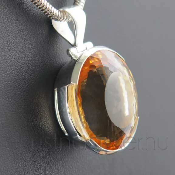 Óriás Citrin ékkő medál