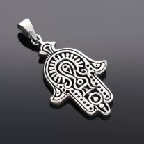 Hamsa Ezüst medál cirkónia kövekkel díszítve