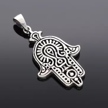 Hamsa Ezüst medál cirkónia kövekkel díszítve