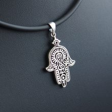 Hamsa Ezüst medál cirkónia kövekkel díszítve