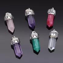 Ásványkúp medál díszes foglalattal 