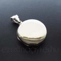 Nyitható ezüst kör medál - 24mm