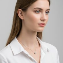 Cirkónia kör medál nyakláncon