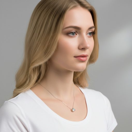 Cirkónia kör medál nyakláncon