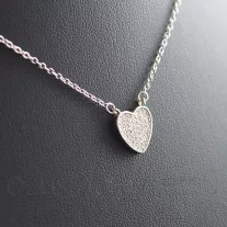 Cirkóniás Szív medál Nyakláncon