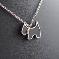 Fekete Kutyus medál medál Nyakláncon