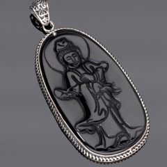 Dalai Láma ónix faragvány - Ezüst Medál