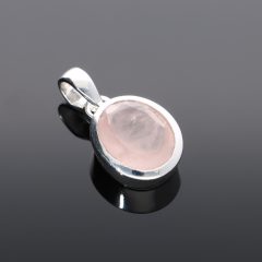 Ezüst medál ovális Rózsakvarccal