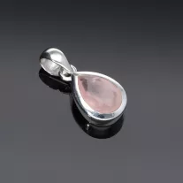 Ezüst medál Csepp Rózsakvarccal