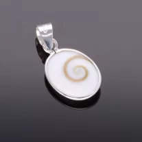  Shiva csiga medál  zárt foglalatban