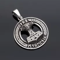 Thor kalapácsa medál keretben - Rúnák