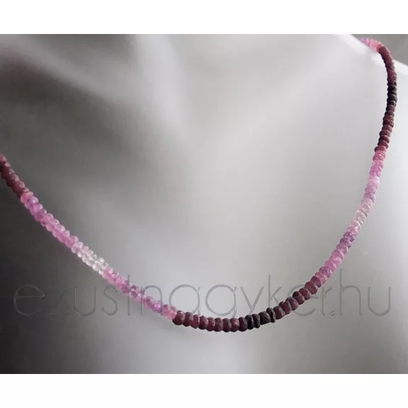 Rubin színátmenetes nyaklánc