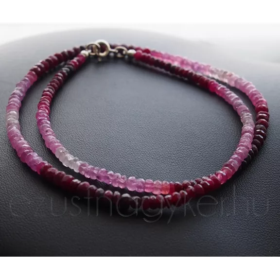 Rubin színátmenetes nyaklánc