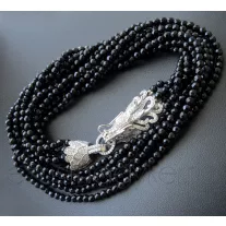 Négy soros spinel nyakék, cirkónia köves sárkány zárszerkezettel