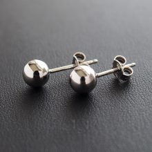 Ezüst Gömb Fülbevaló - 5mm