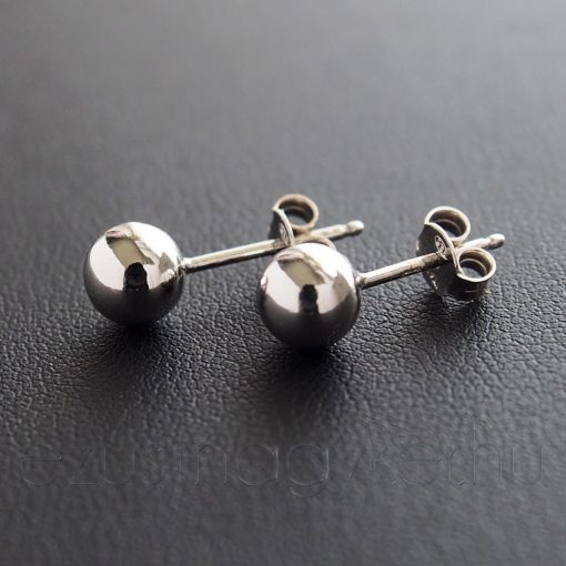 Ezüst Gömb Fülbevaló - 5mm