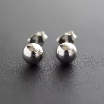 Ezüst Gömb Fülbevaló - 5mm