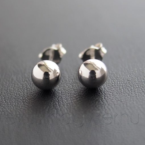 Ezüst Gömb Fülbevaló - 5mm