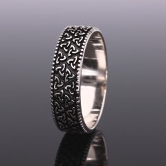 Triquetra mintás Férfi Ezüst gyűrű 
