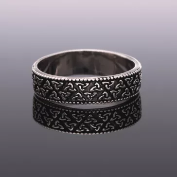 Triquetra mintás Férfi Ezüst gyűrű 