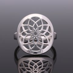 Mandala virág ezüst gyűrű