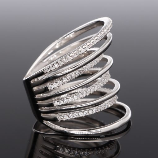 8 ágú cirkónia köves ezüst gyűrű